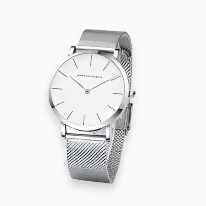 Runde Schicke Uhr mit Stahlarmband für Damen Mivona