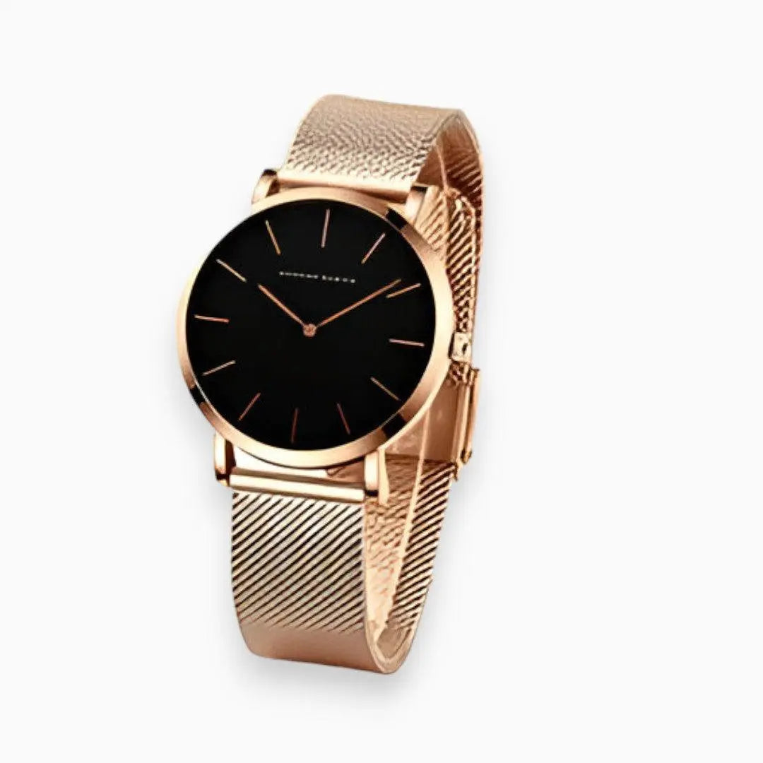 Runde Schicke Uhr mit Stahlarmband für Damen Mivona