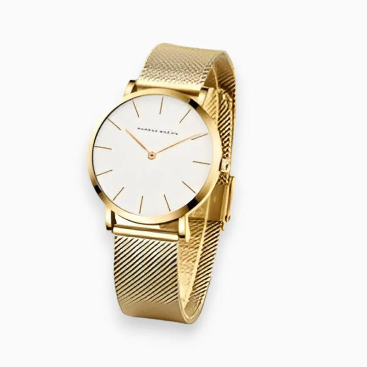 Runde Schicke Uhr mit Stahlarmband für Damen Mivona