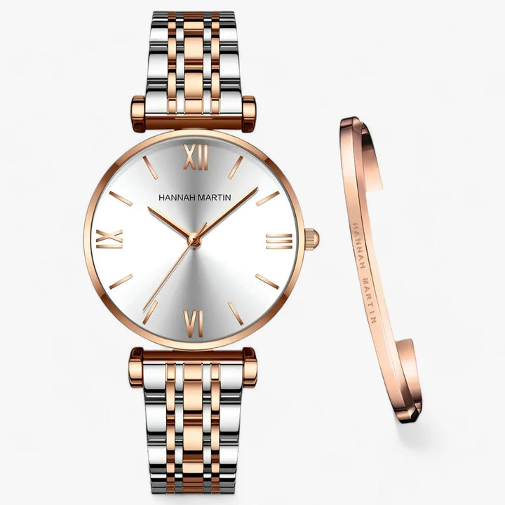 Edelstahluhr mit elegantem Design für Frauen Mivona
