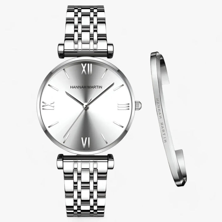Edelstahluhr mit elegantem Design für Frauen Mivona