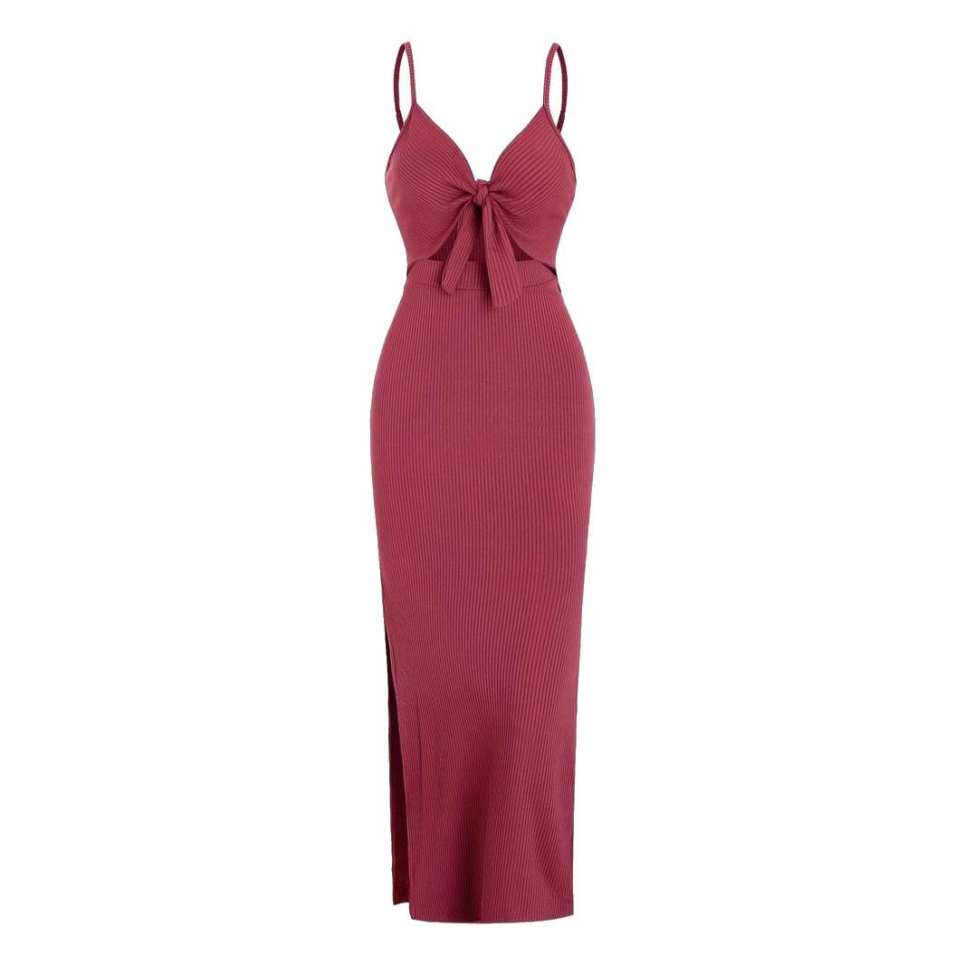 Elegantes Schlitzkleid mit luxuriösem Stretch Mesh für Frauen