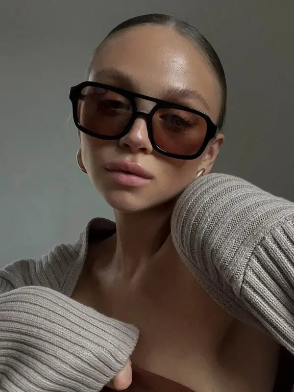 Vintage Sonnenbrille mit Goldrahmen und Farbverlaufsgläsern Für Damen Mivona