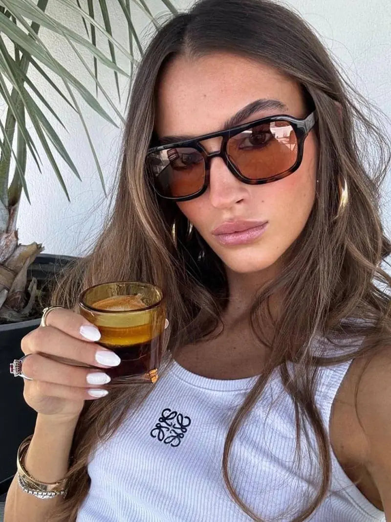 Vintage Sonnenbrille mit Goldrahmen und Farbverlaufsgläsern Für Damen Mivona