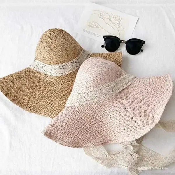 Strandhut mit eleganter Spitzen Schleife für Frauen Mivona