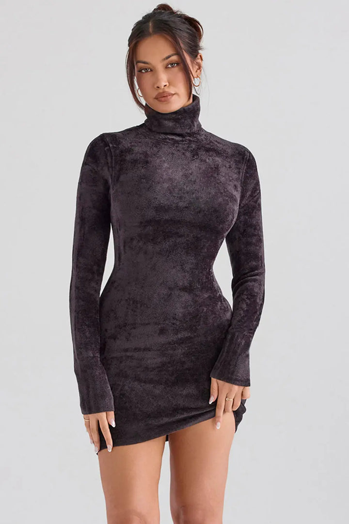 Minikleid aus Chenille in Fawn mit Weicher Textur für Frauen Mivona
