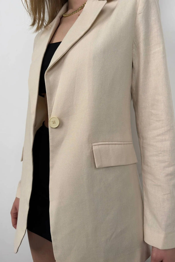 Stilvoller Leinenblazer mit eleganter Passform für Damen Mivona
