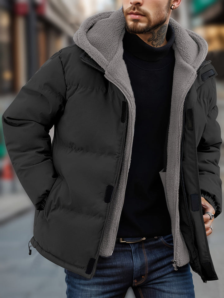 Herren Winter Steppjacke Mit Reißverschluss Und Bequemer Passform
