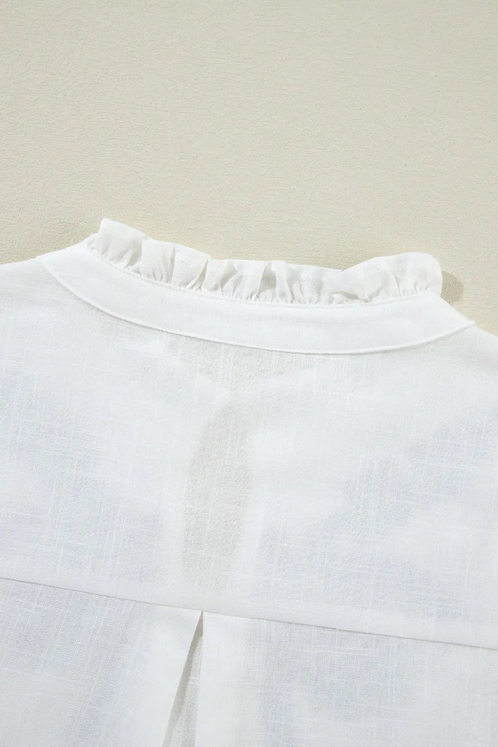 Besticktes Langarmshirt mit floralen Details Für Frauen Mivona