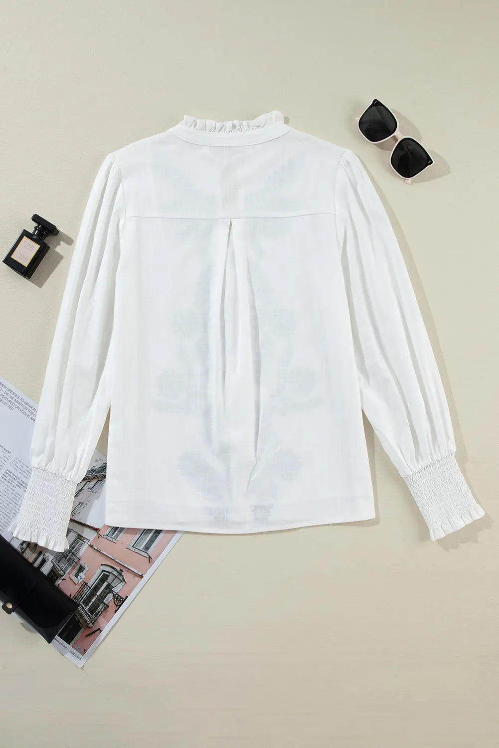 Besticktes Langarmshirt mit floralen Details Für Frauen Mivona